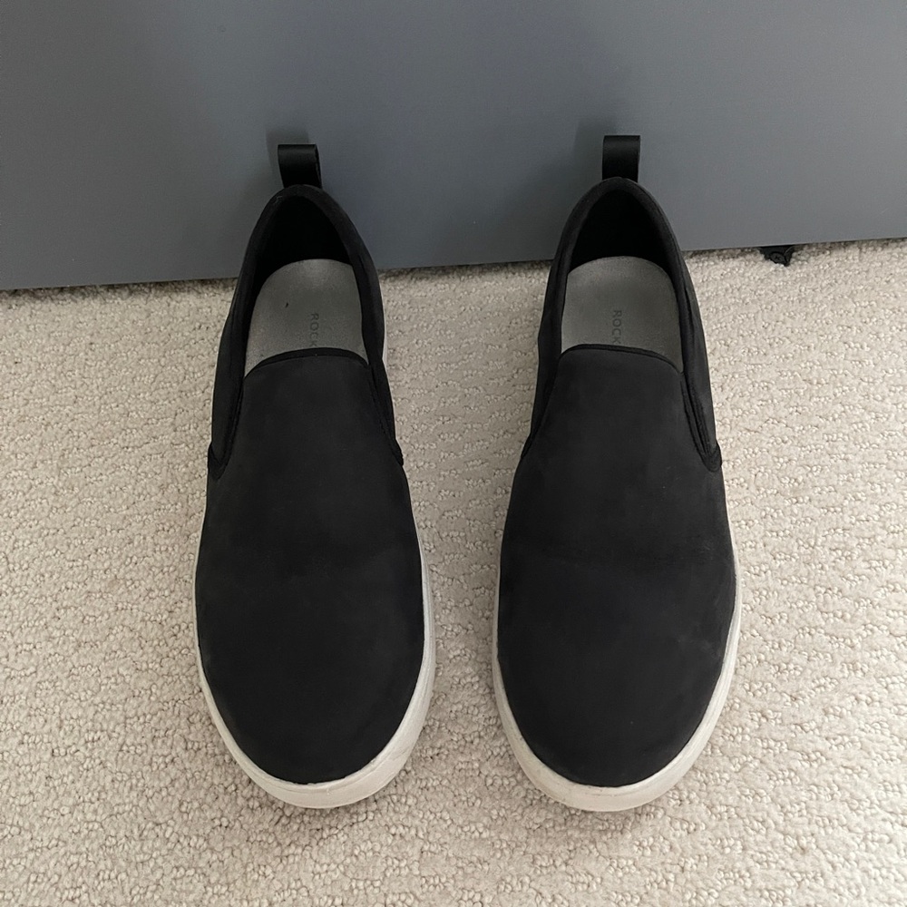 Women’s steel toe Rockport Black Slip-Ons Casual Comfort